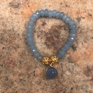 Light blue glass stone bracelet